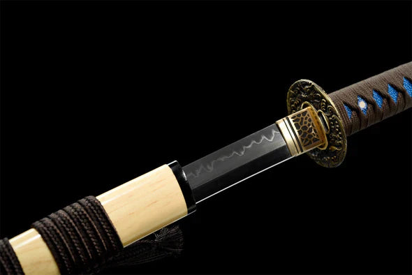 Katana-Japonais-Terre-et-Mer-Acier-T10-Hamon-Veritable
