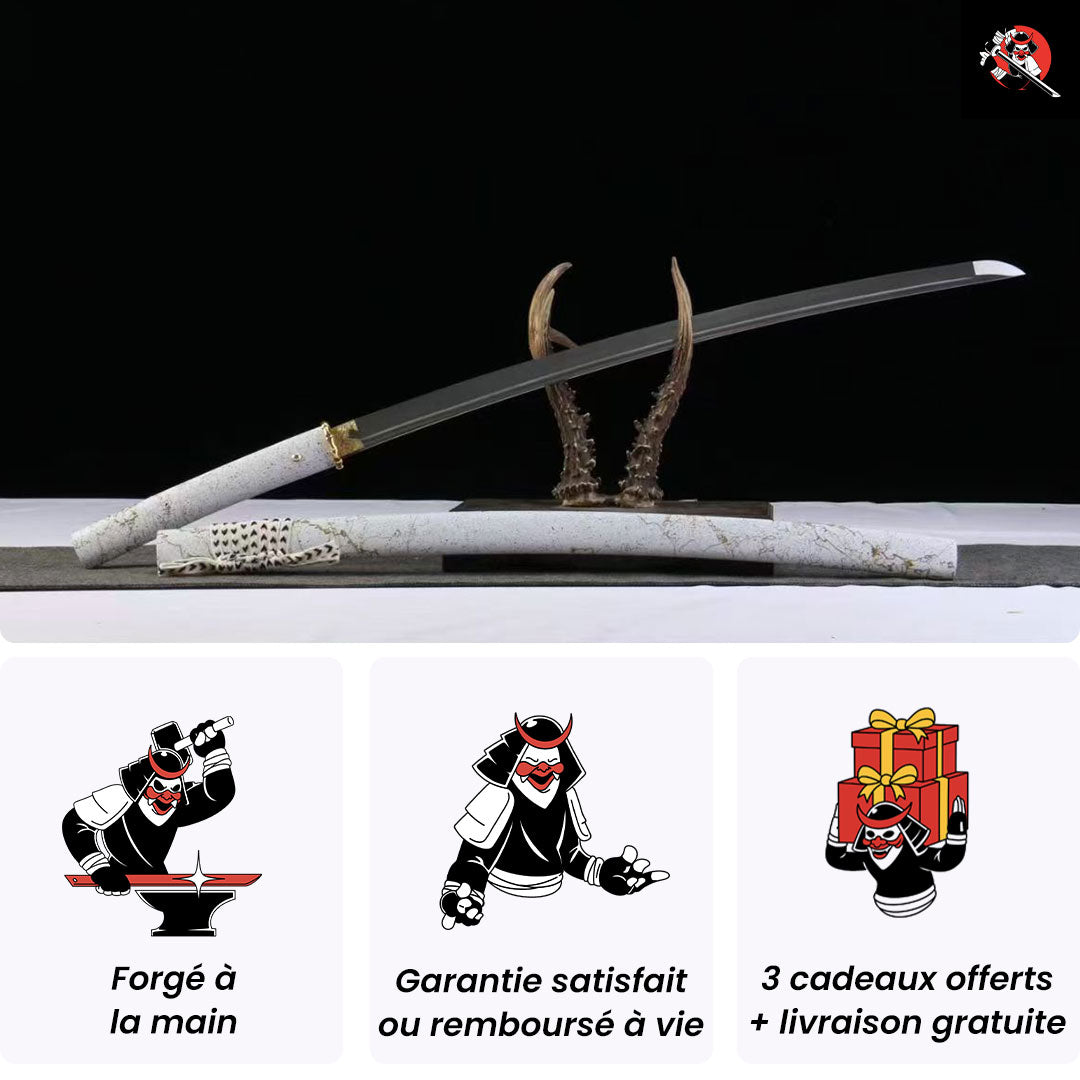 Katana Ghost of Yotei Gilded Night Weiß - Limitierte Auflage