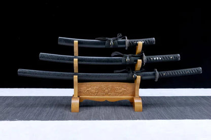 Pack-Katana-Tanto-Wakizashi-Kuro-Acier-en-Carbone-1075