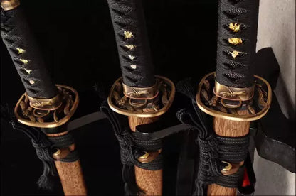 Tsuka-Pack-Katana-Tanto-Wakizashi-Nomu-Acier-Damas-Hamon-Veritable