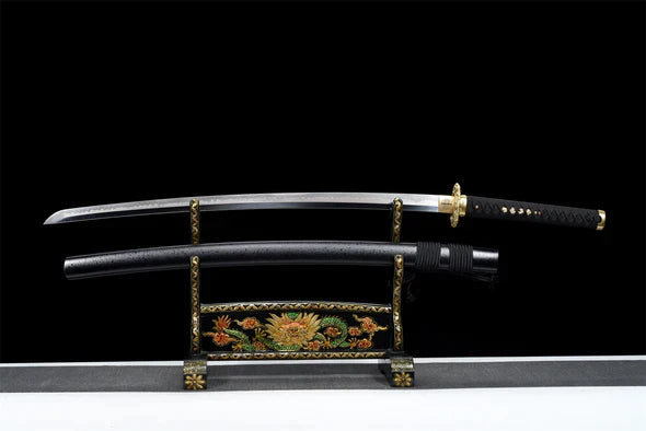 Katana-Maitre-des-Cieux-Acier-T10-Hamon-Veritable