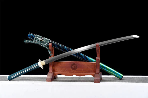 Katana-Marecage-Acier-Damas-Hamon-Veritable