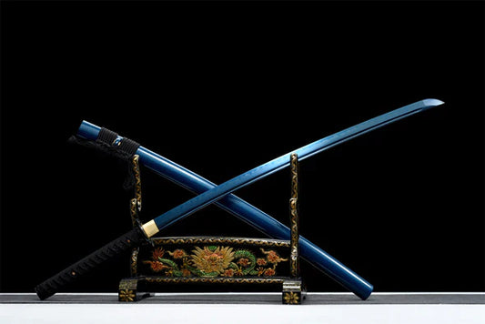 Katana-Tueur-Bleu-ACIER-T10-HAMON-VERITABLE