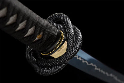 Tsuba-Katana-Serpent-Corail